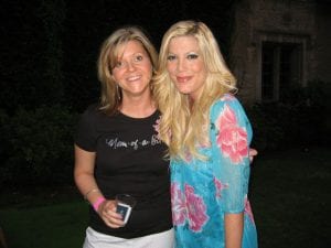 Launch of The Fleas Knees tees, the Playboy Mansion, with Tori Spelling: LA, 2007.